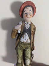Load image into Gallery viewer, Vintage Porcelain Older Man With Umbrella and Bag Gentleman Statue

