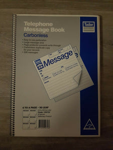 Tudor Telephone Message Book Carbonless